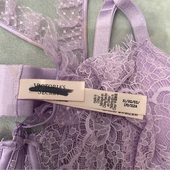 New! Victoria’s Secret Unicorn Mesh High Neck Wicked Apron Babydoll 4186