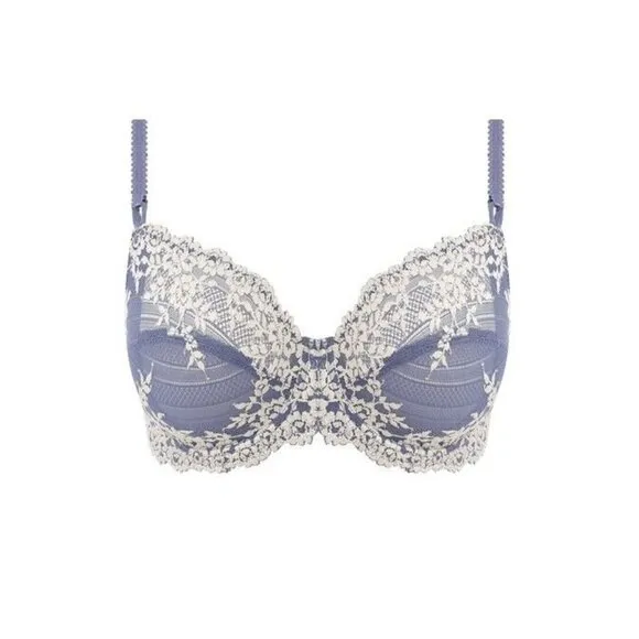 NEW Wacoal 40D Embrace Lace Taupe Underwire Bra 65191 Blue 117721
