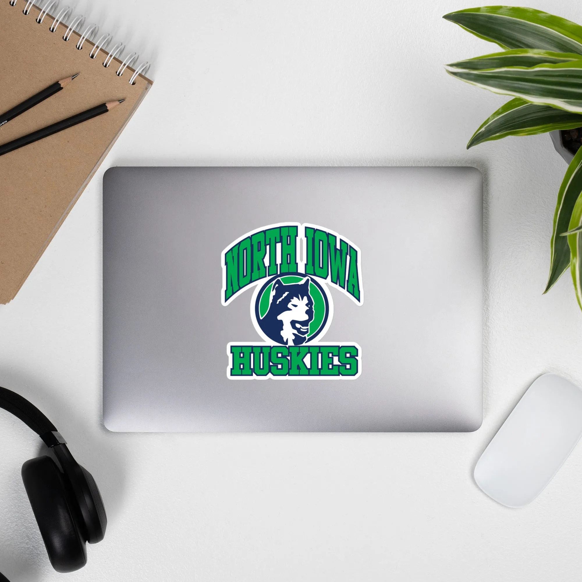 North Iowa Huskies Wordmark Bubble-free stickers