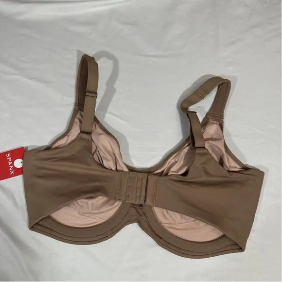 NWT $82 Spanx [ 34G ]‎ Low Profile Illusion Lace Minimizer Bra in Cafe Nude
