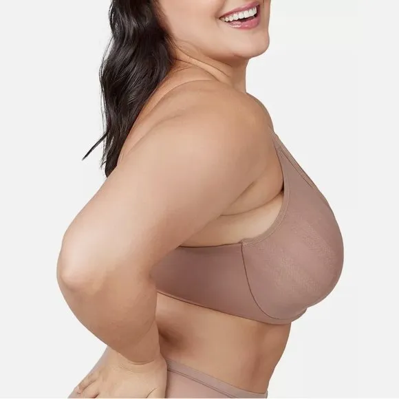 NWT $82 Spanx [ 34G ]‎ Low Profile Illusion Lace Minimizer Bra in Cafe Nude