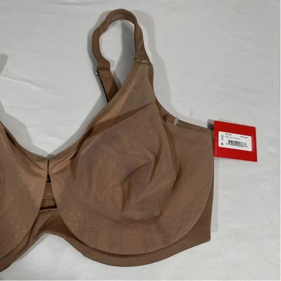 NWT $82 Spanx [ 34G ]‎ Low Profile Illusion Lace Minimizer Bra in Cafe Nude