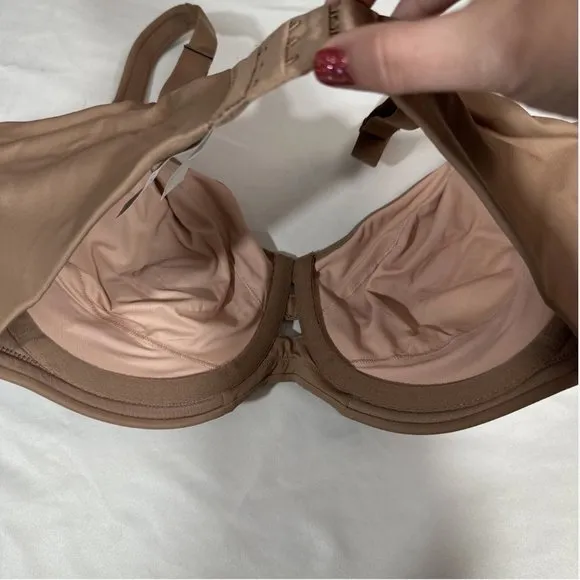 NWT $82 Spanx [ 34G ]‎ Low Profile Illusion Lace Minimizer Bra in Cafe Nude