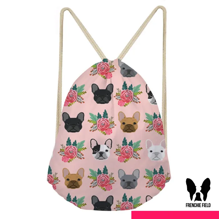 Oh-So-Fresh Frenchie Drawstring Backpack