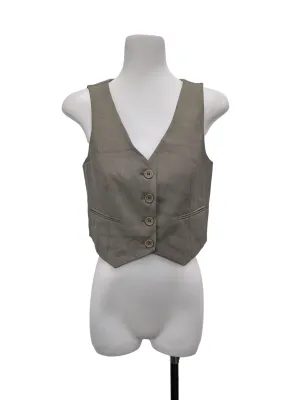Olive Buttoned Vest
