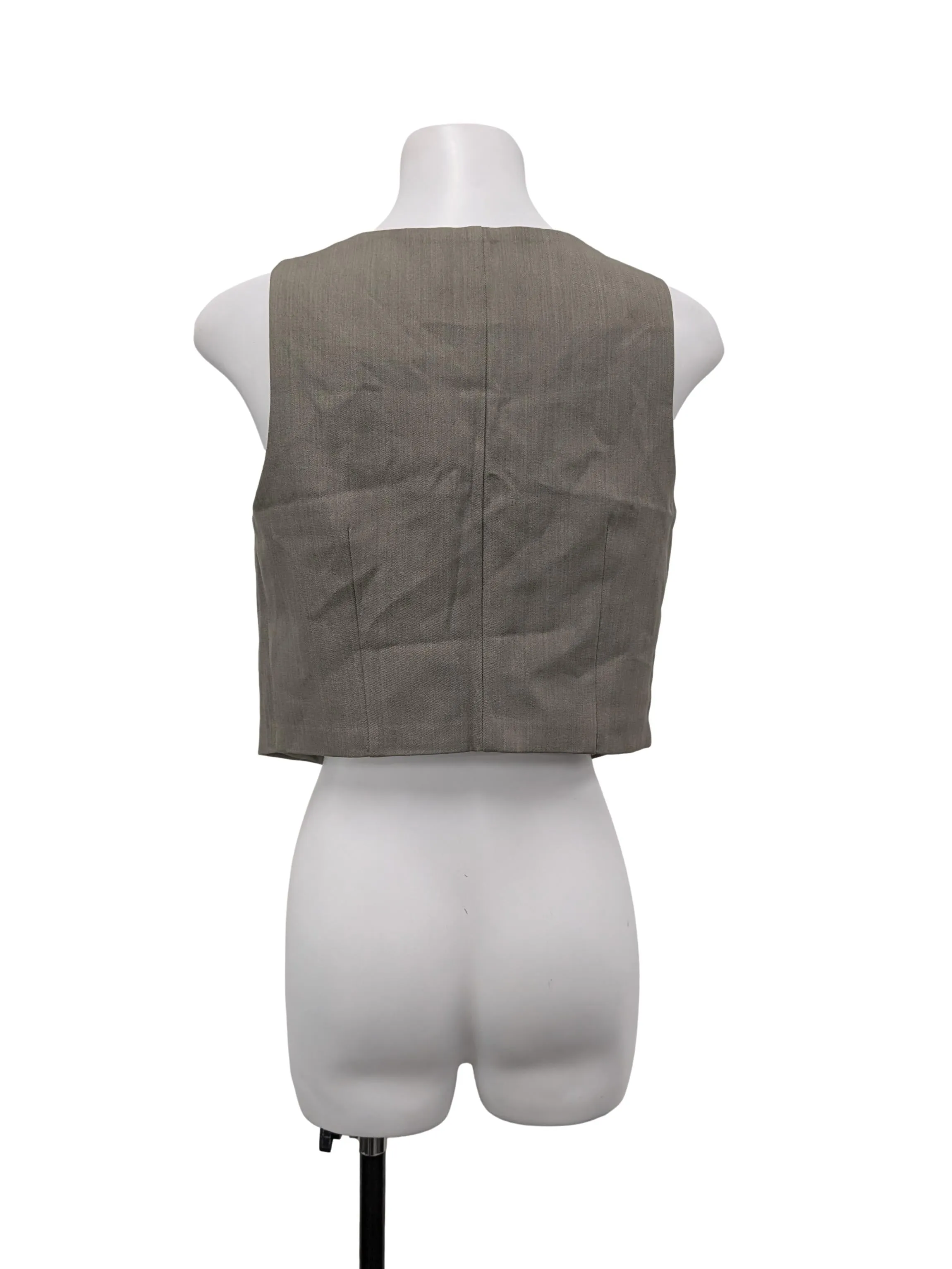 Olive Buttoned Vest