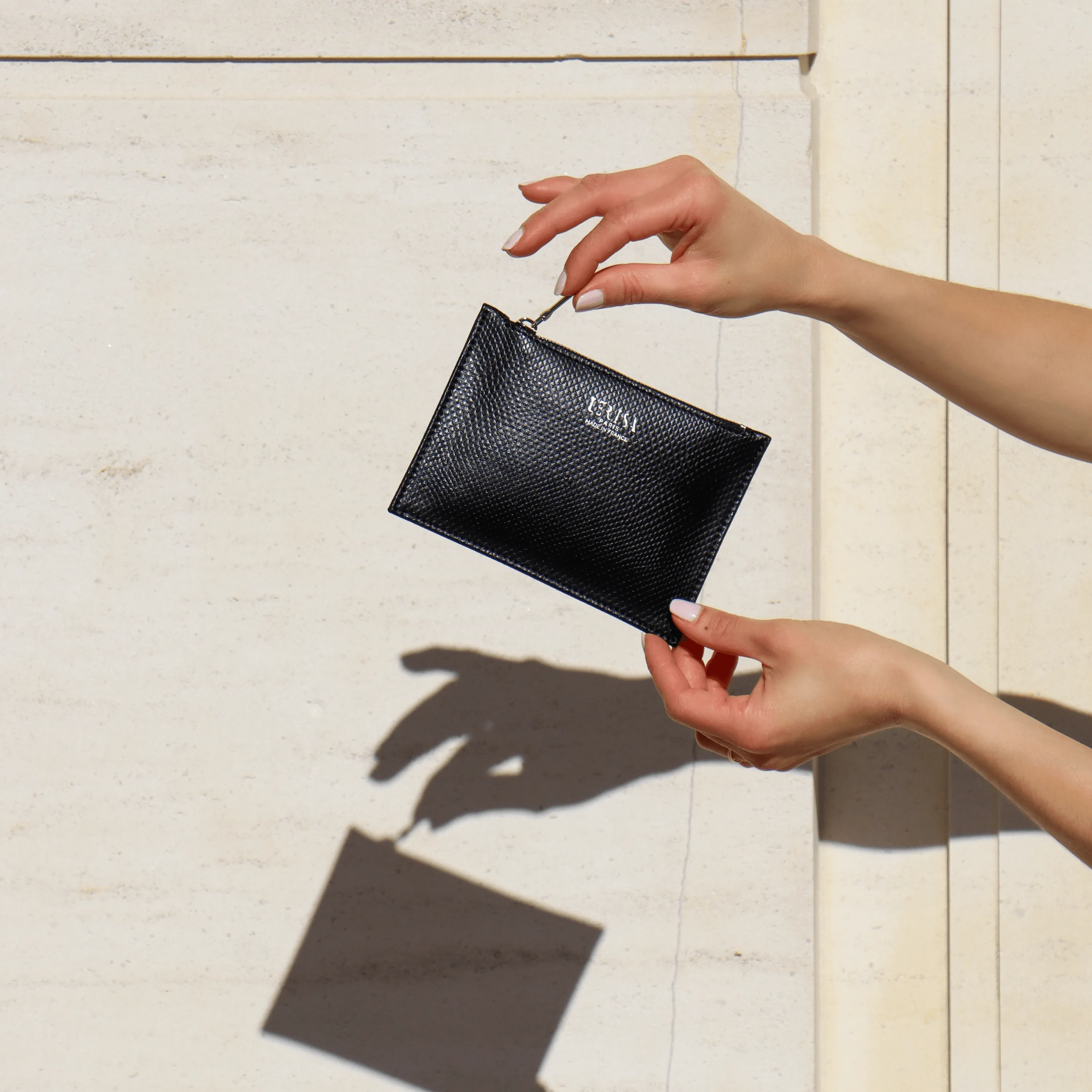 Ora Mini Vegan Grape Leather Zip Pouch | Matera