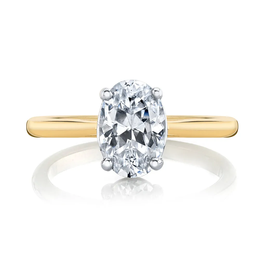 Oval Diamond Solitaire Setting