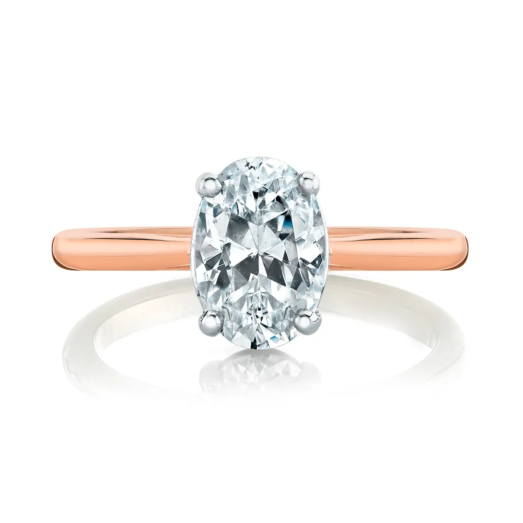 Oval Diamond Solitaire Setting
