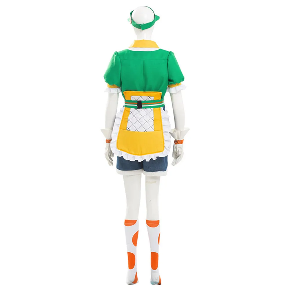 OW Mei-Ling Zhou Summer Honey Skin Cosplay Costume Outfits Halloween Carnival Suit