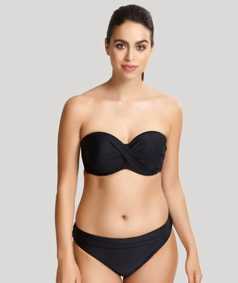 Panache Swimwear Anya Riva Twist Bandeau Underwired Bikini - Black