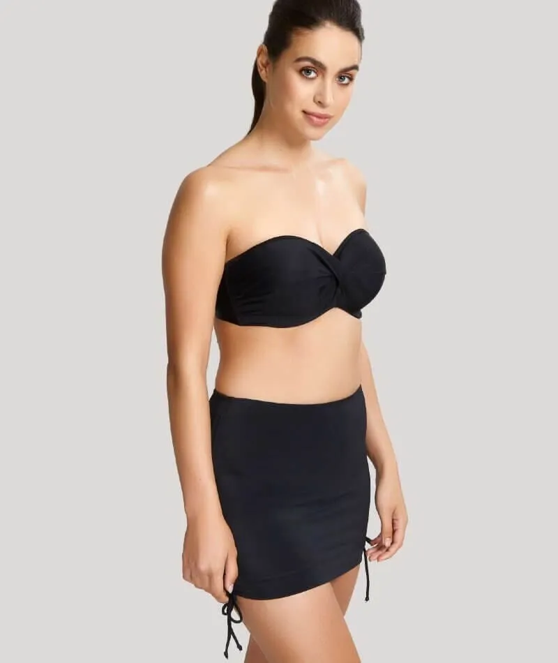 Panache Swimwear Anya Riva Twist Bandeau Underwired Bikini - Black