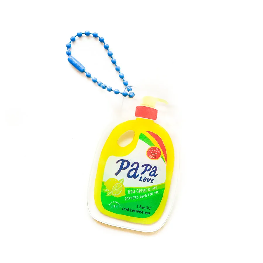 Papa Love Dish Soap {Acrylic Keychain}