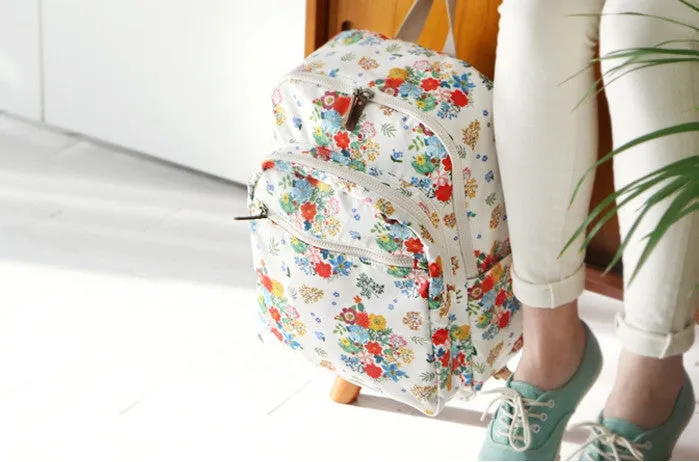 Paris Garden Backpack Big Bouquet Ivory - Nathalie Lete