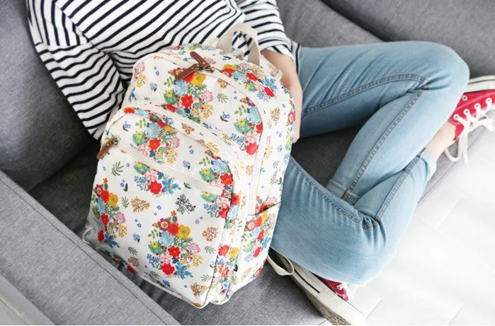 Paris Garden Backpack Big Bouquet Ivory - Nathalie Lete