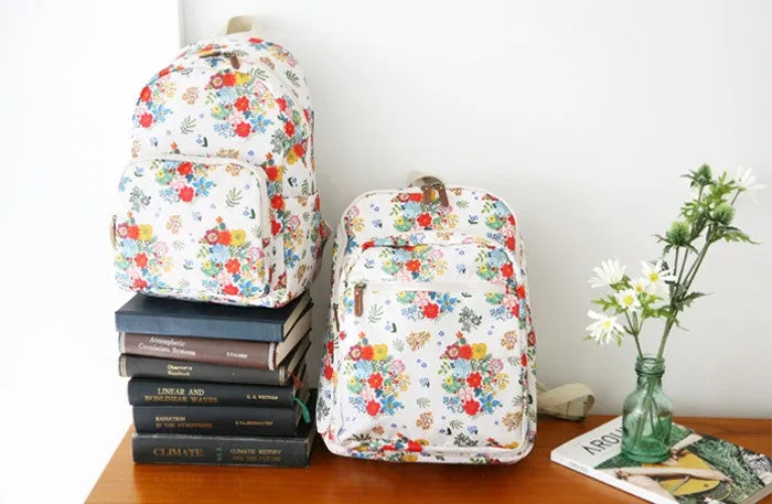 Paris Garden Backpack Big Bouquet Ivory - Nathalie Lete