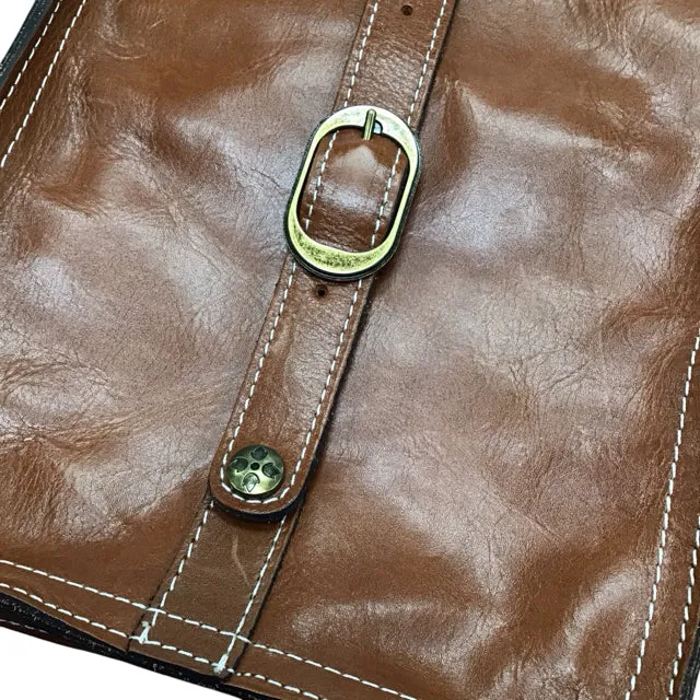 Patricia Nash Brown Crossbody Satchel Bag