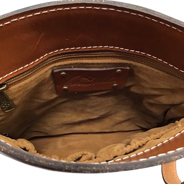 Patricia Nash Brown Crossbody Satchel Bag
