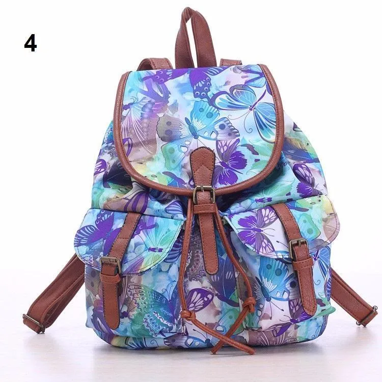 Patterned Canvas Backpack