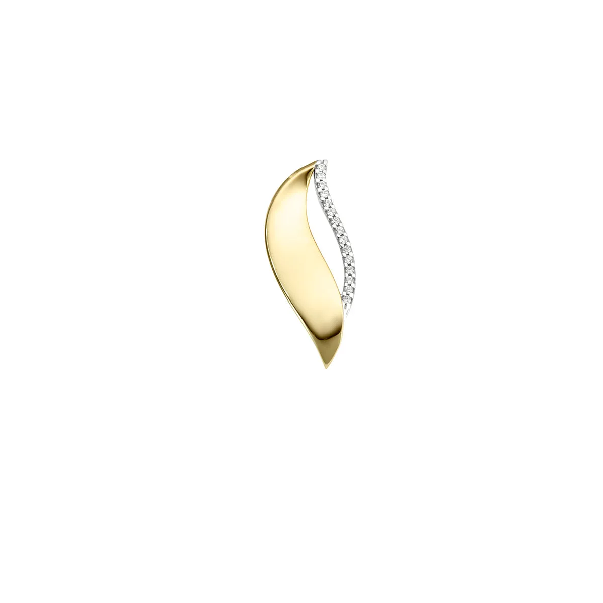 Pendentif motif - Or Jaune et Blanc, Diamants (067852A)