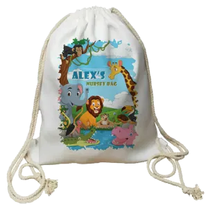 Personalised Animals Drawstring Bag
