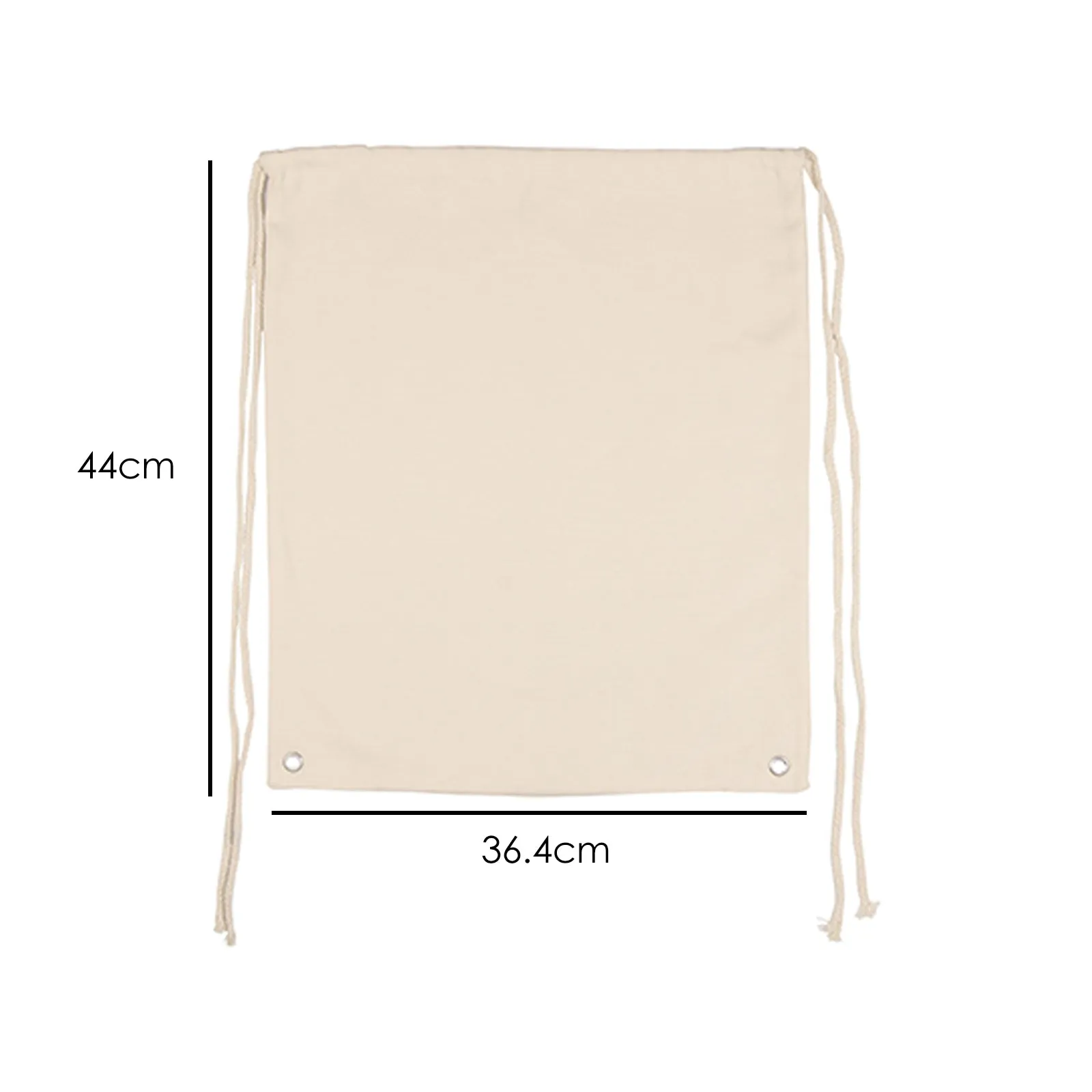 Personalised Canvas Drawstring Backpack with Brown Owl Yellow Flowers and Cute Text