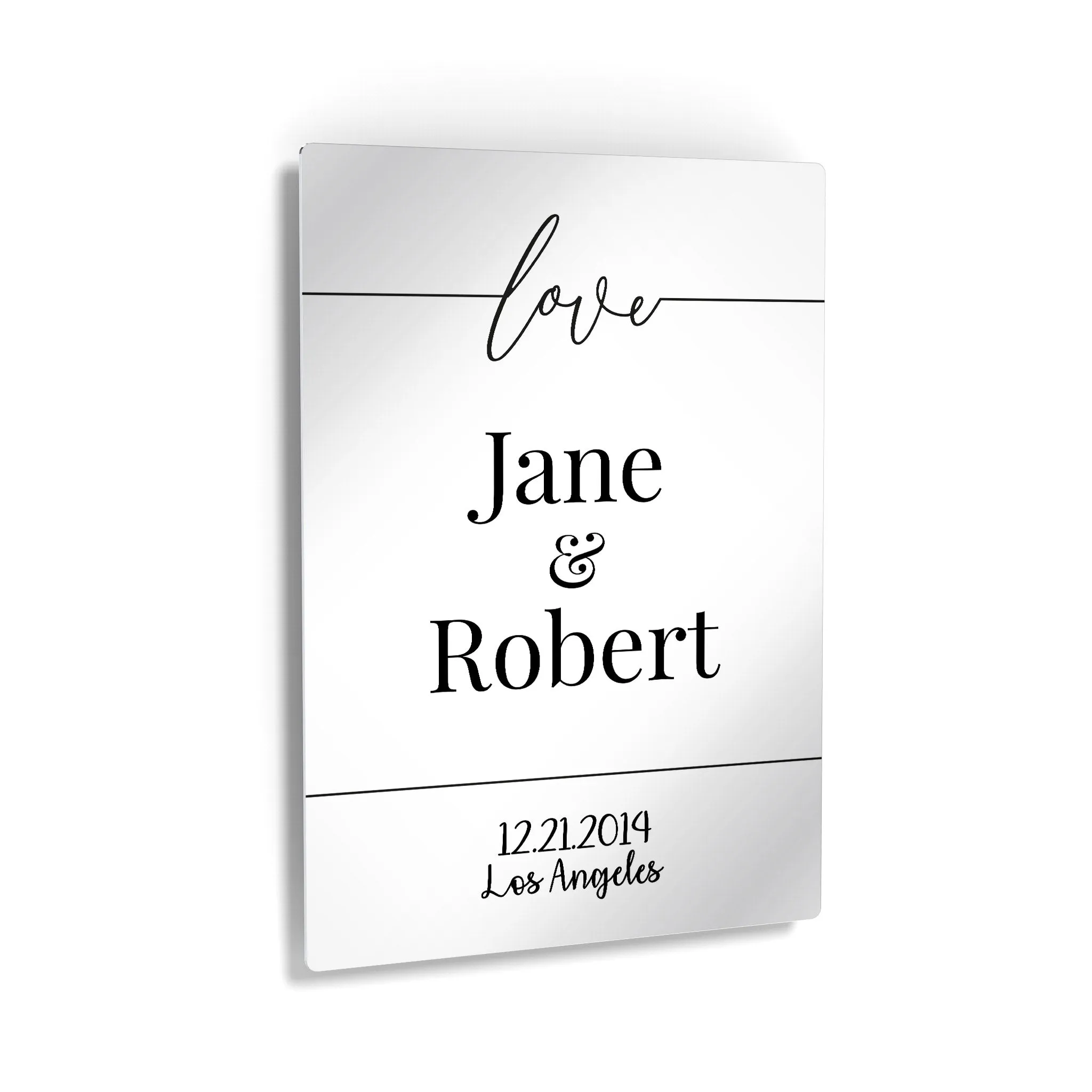 Personalized Gift Wall Art with Couple Names, Special Date and City Name Design