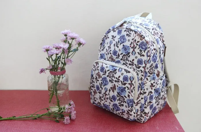 Petit Backpack Blue Roses - Nathalie Lete