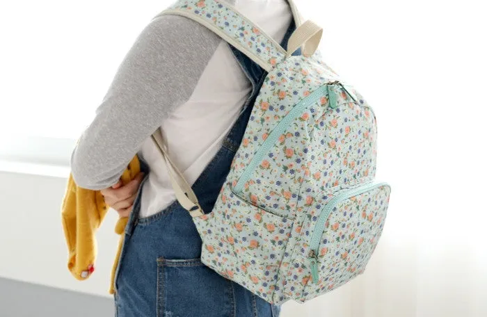 Petit Backpack Floral Mint - Nathalie Lete