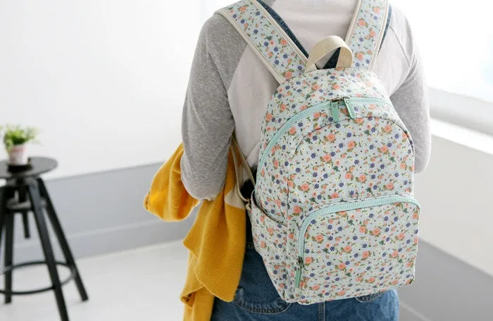 Petit Backpack Floral Mint - Nathalie Lete