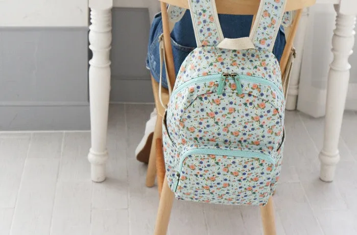 Petit Backpack Floral Mint - Nathalie Lete