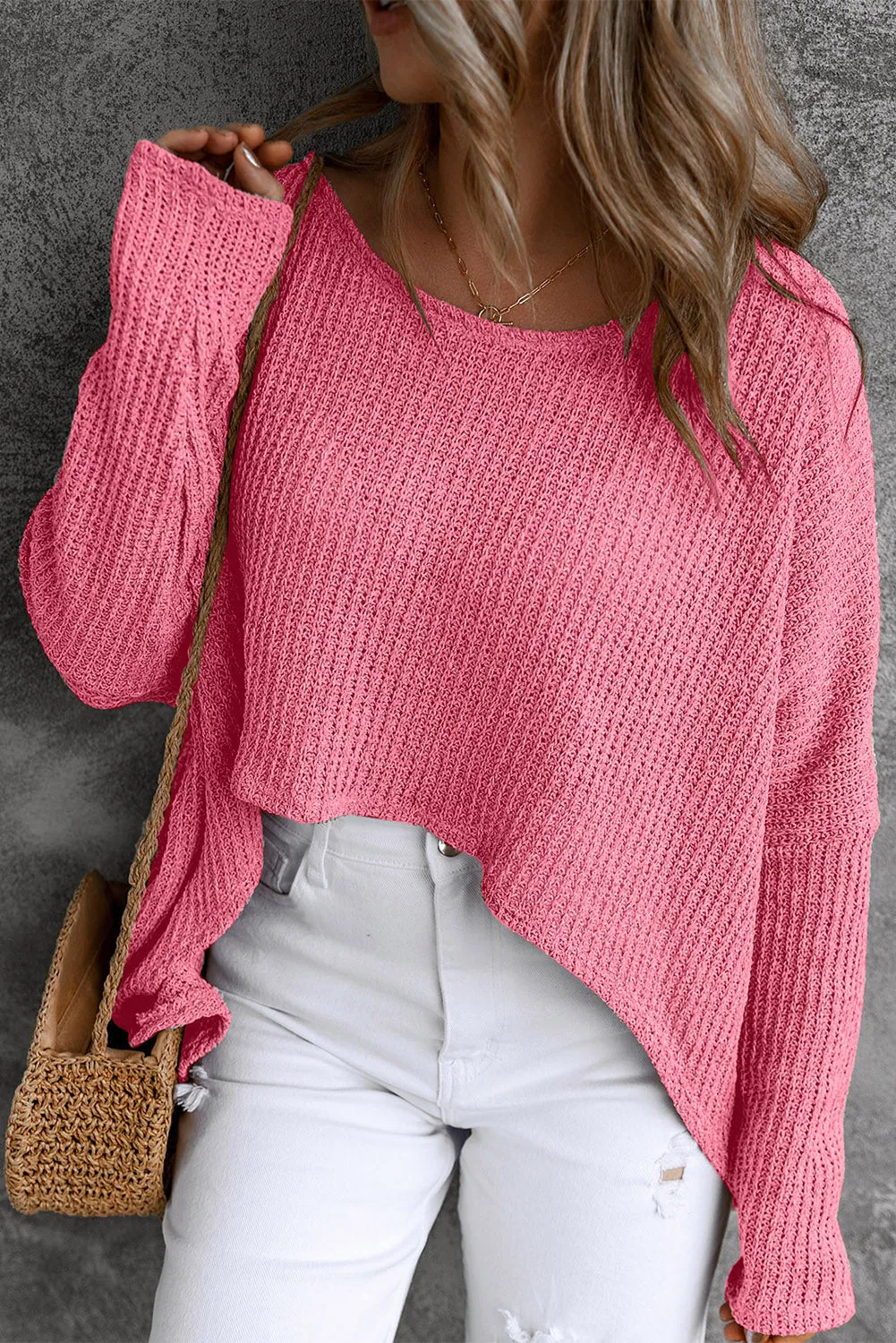 Peyton Round Neck High-Low Sweater