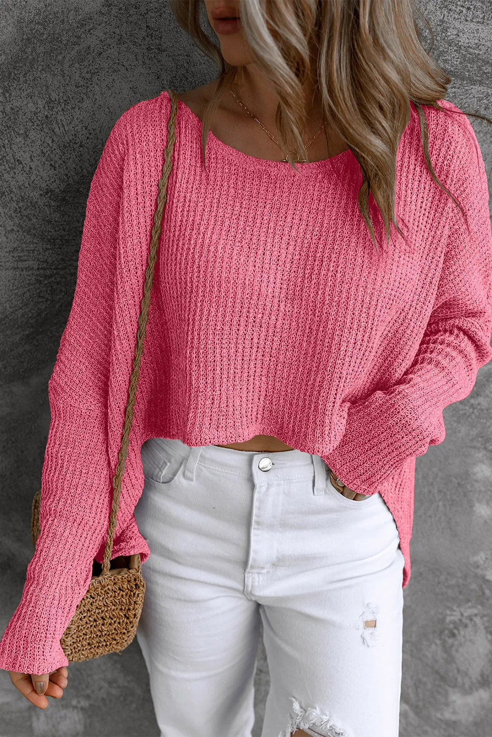 Peyton Round Neck High-Low Sweater