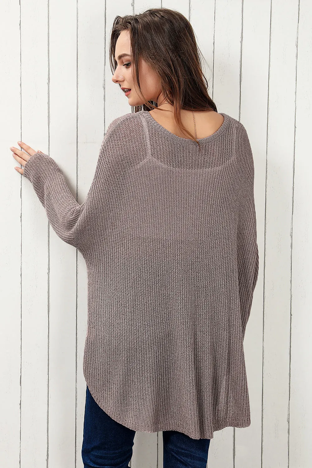 Peyton Round Neck High-Low Sweater