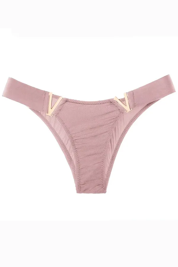 Pink Cheeky Cut Panty with V Shape