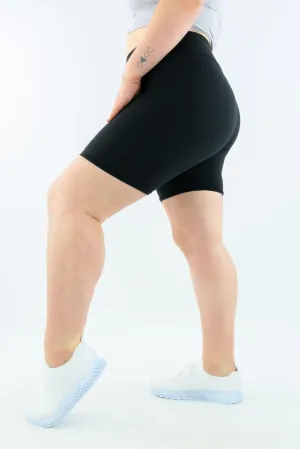 Plain Black - Casual - Mid Shorts