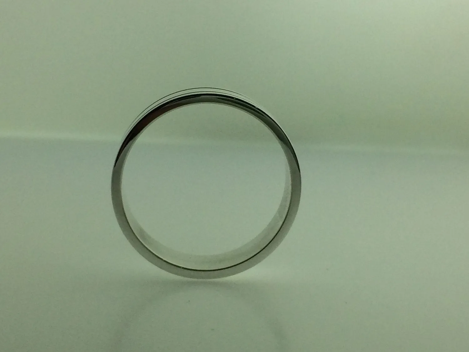 Polished White Gold 6mm Double Groove Wedding Band