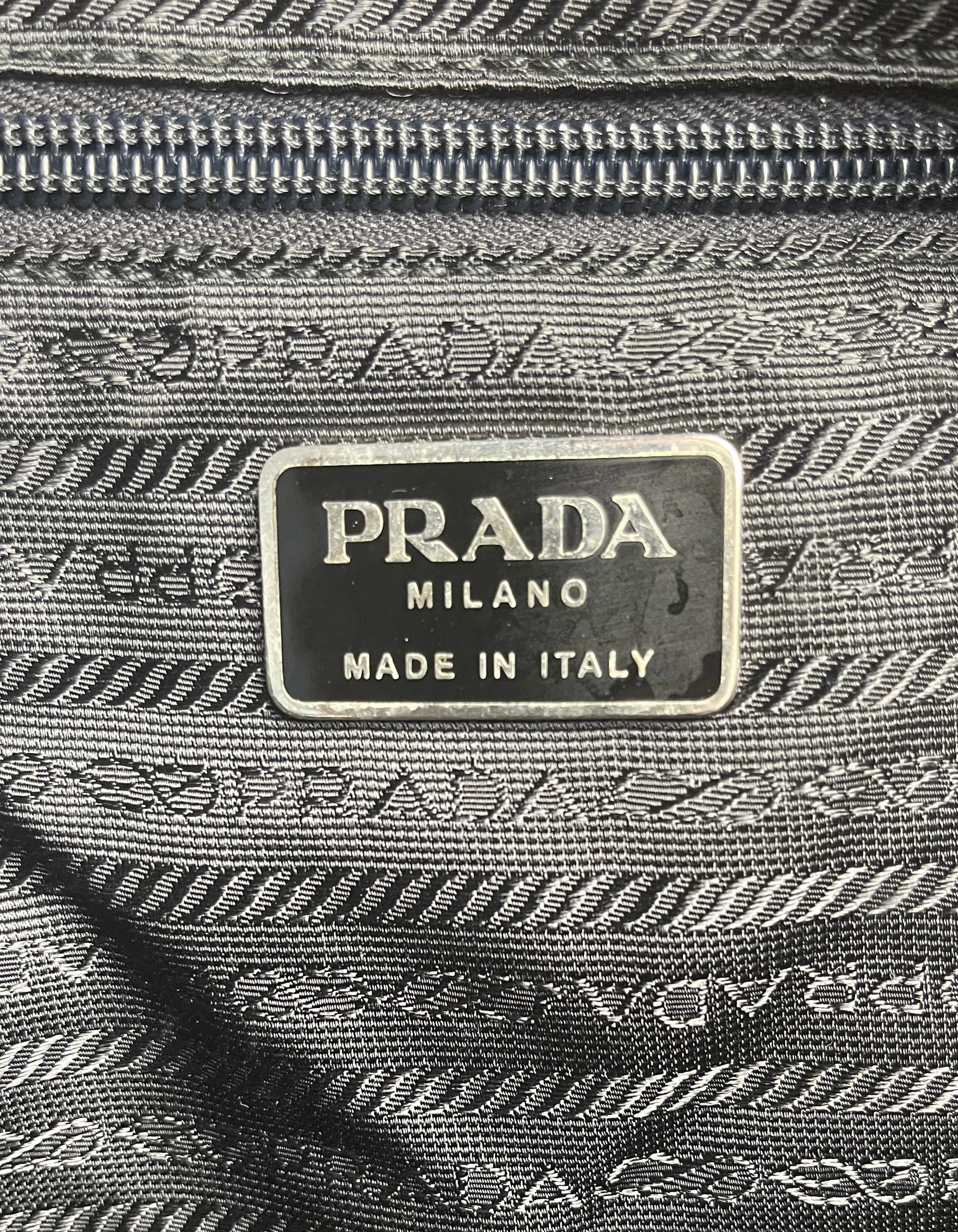 Prada Black Nylon Small Backpack Bag w/ Front Buckle Pockets