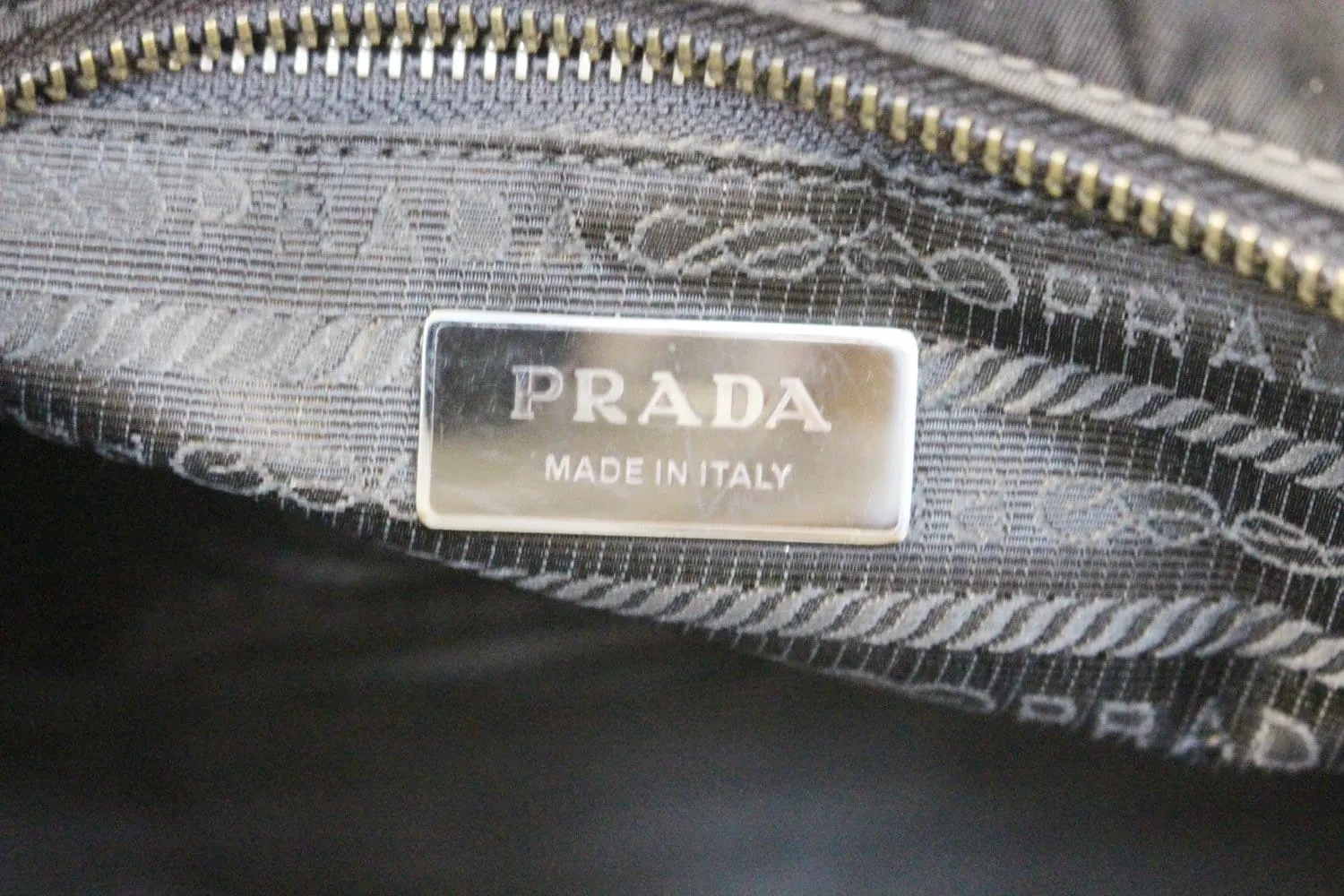 PRADA Black Tessuto Nylon and Saffiano Leather Crossbody Bag