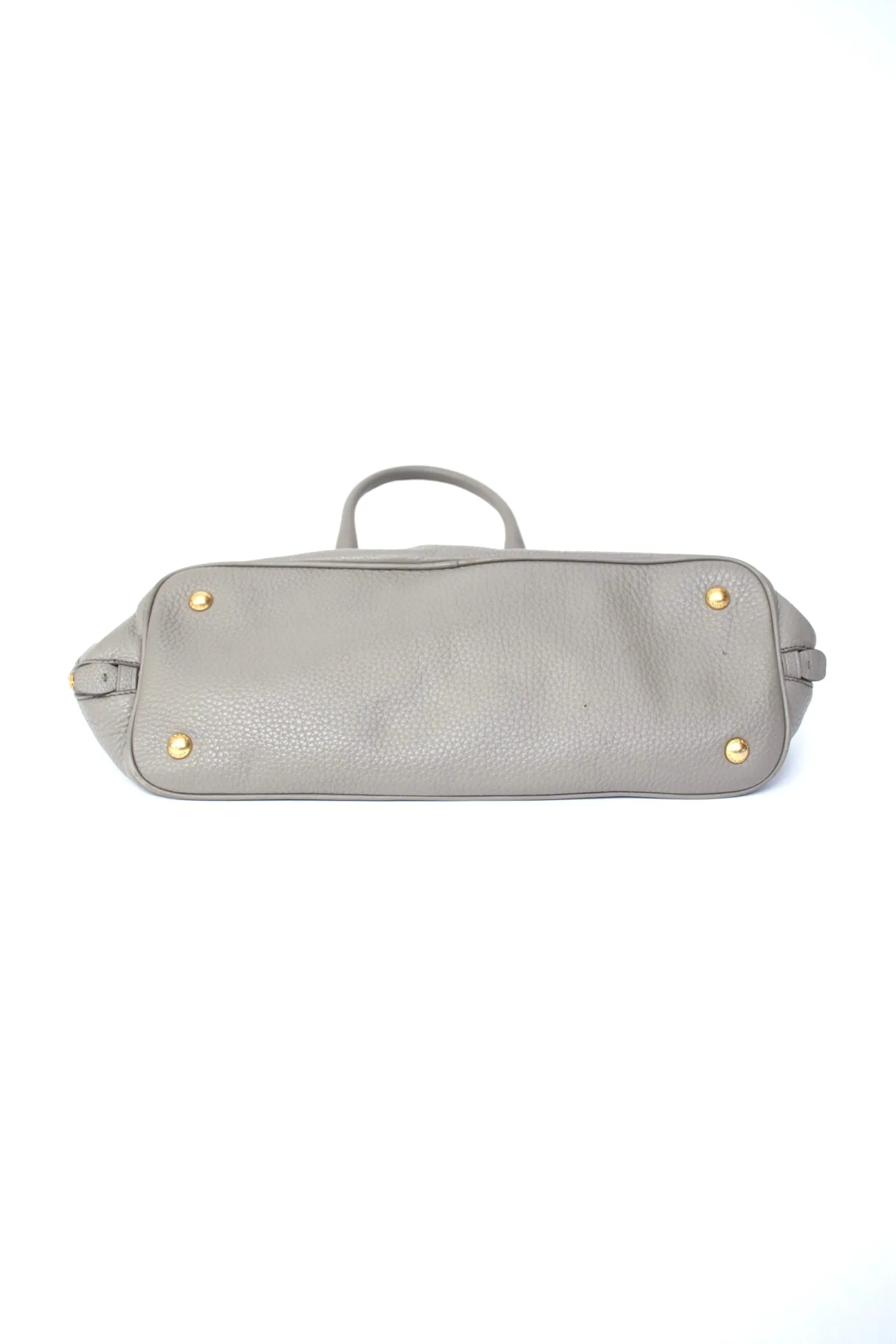 Prada Vitello Daino Zipper Tote Handbag