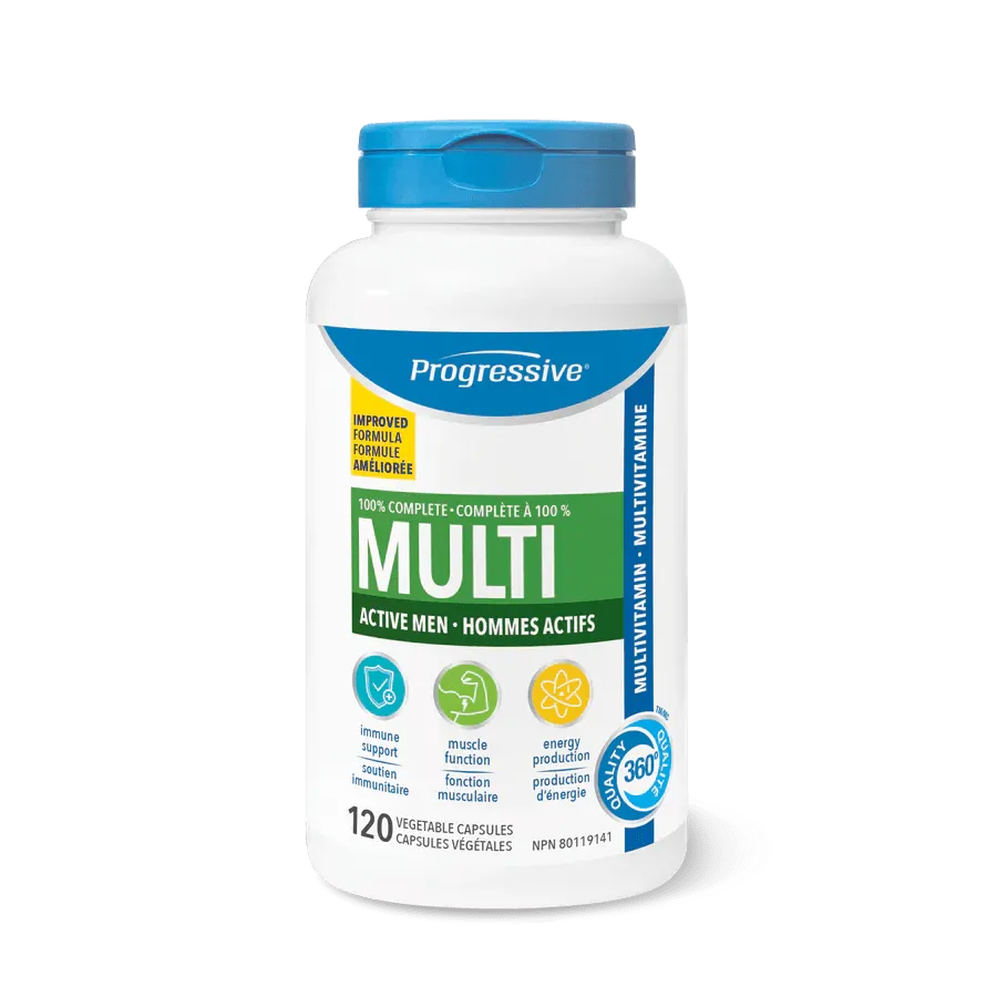 Progressive Multi for Active Men 120 Veg Capsules