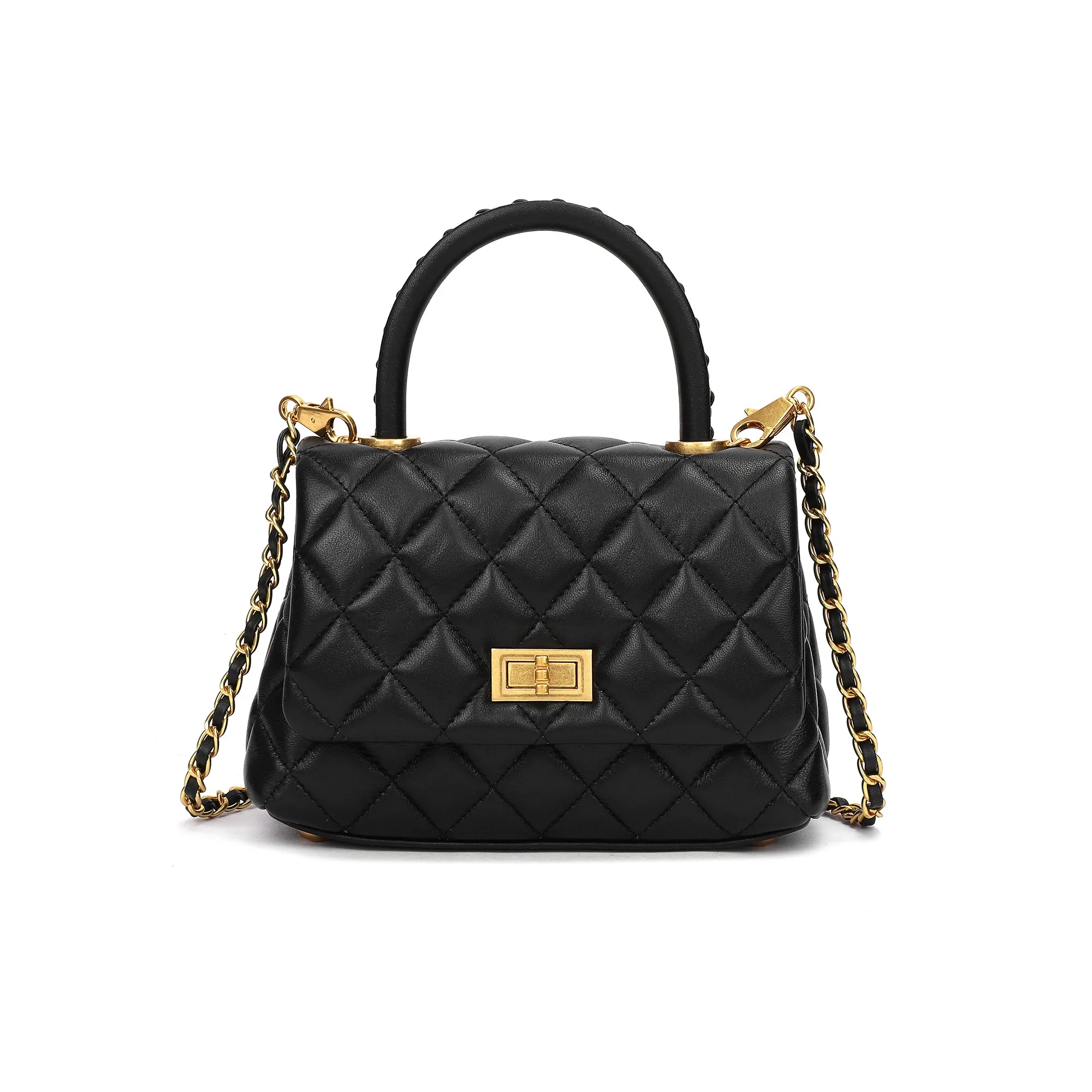 Quilted Classic Handbag with Chain Strap