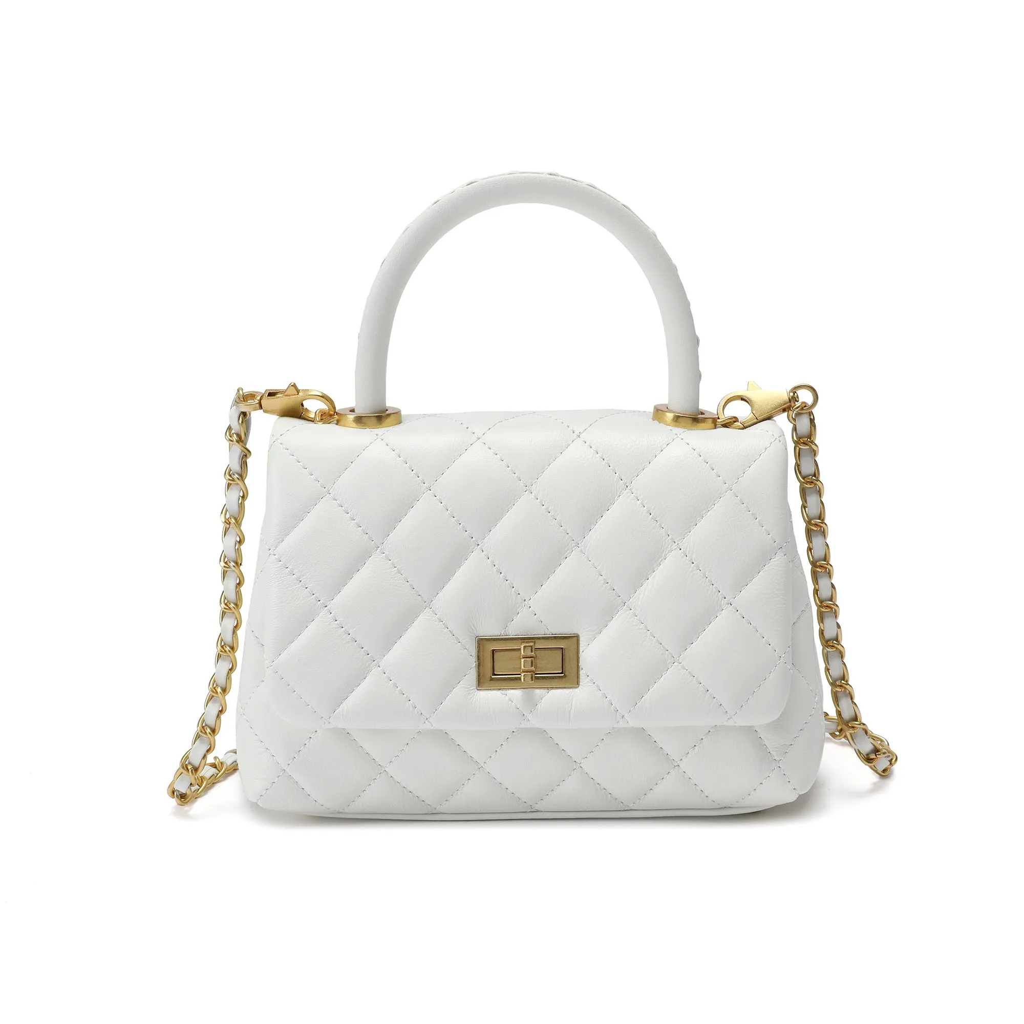 Quilted Classic Handbag with Chain Strap