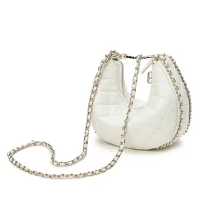 Quilted Sheepskin Messenger/Shoulder Bag