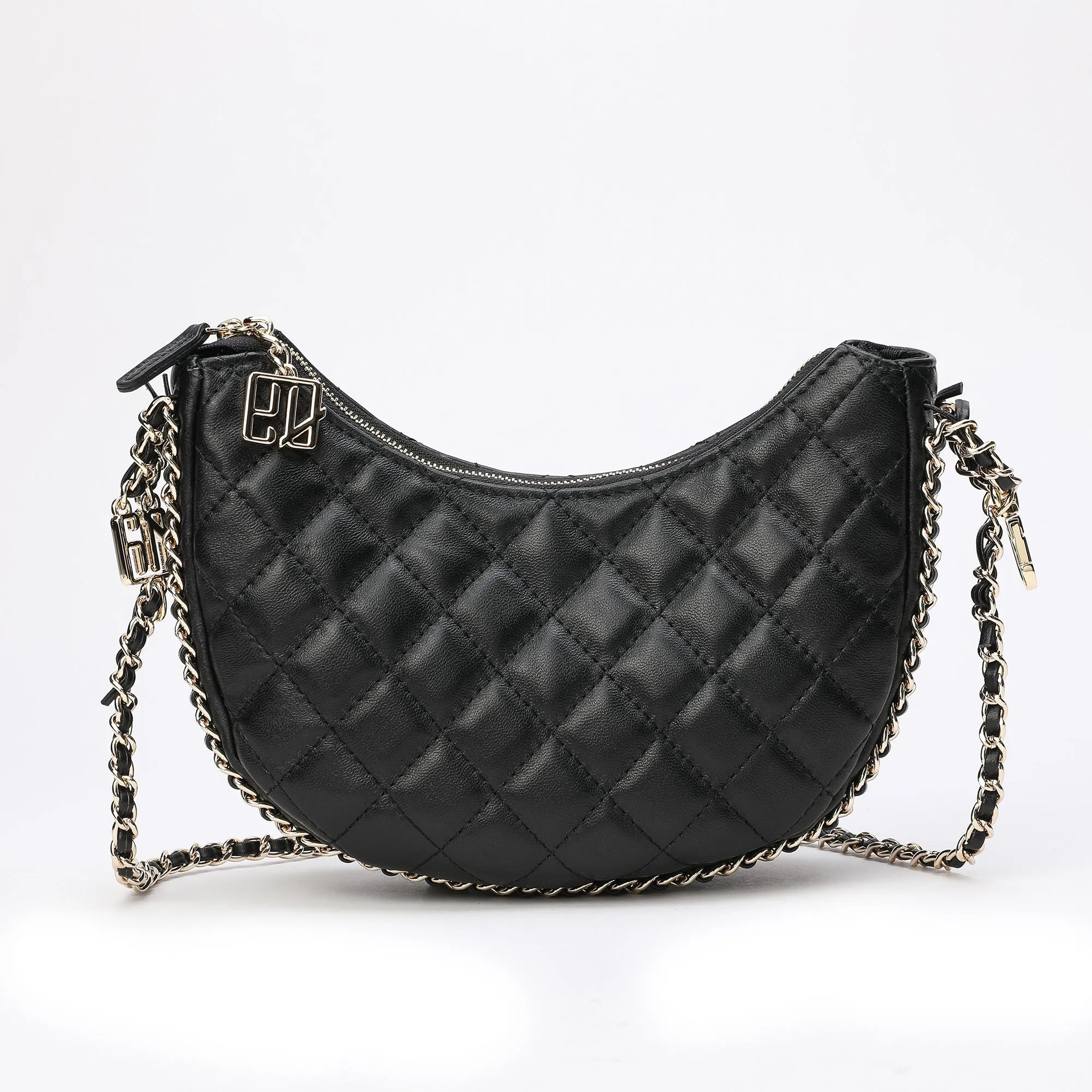 Quilted Sheepskin Messenger/Shoulder Bag