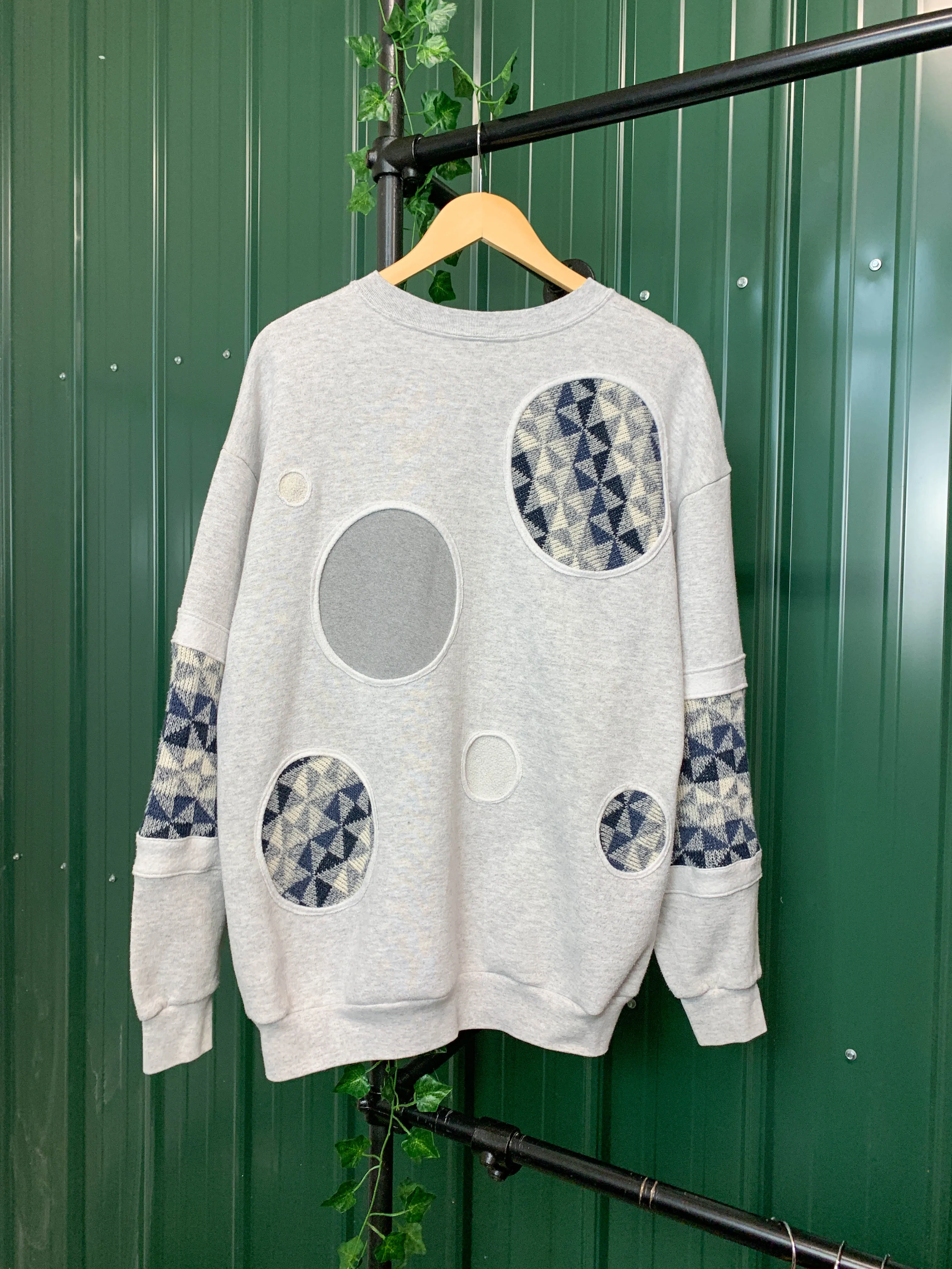 "1 of 1" Abstract Air Force Sweater (L)