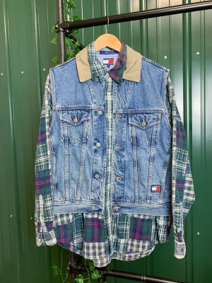 "1 of 1" Denim Flannel Vest (L)