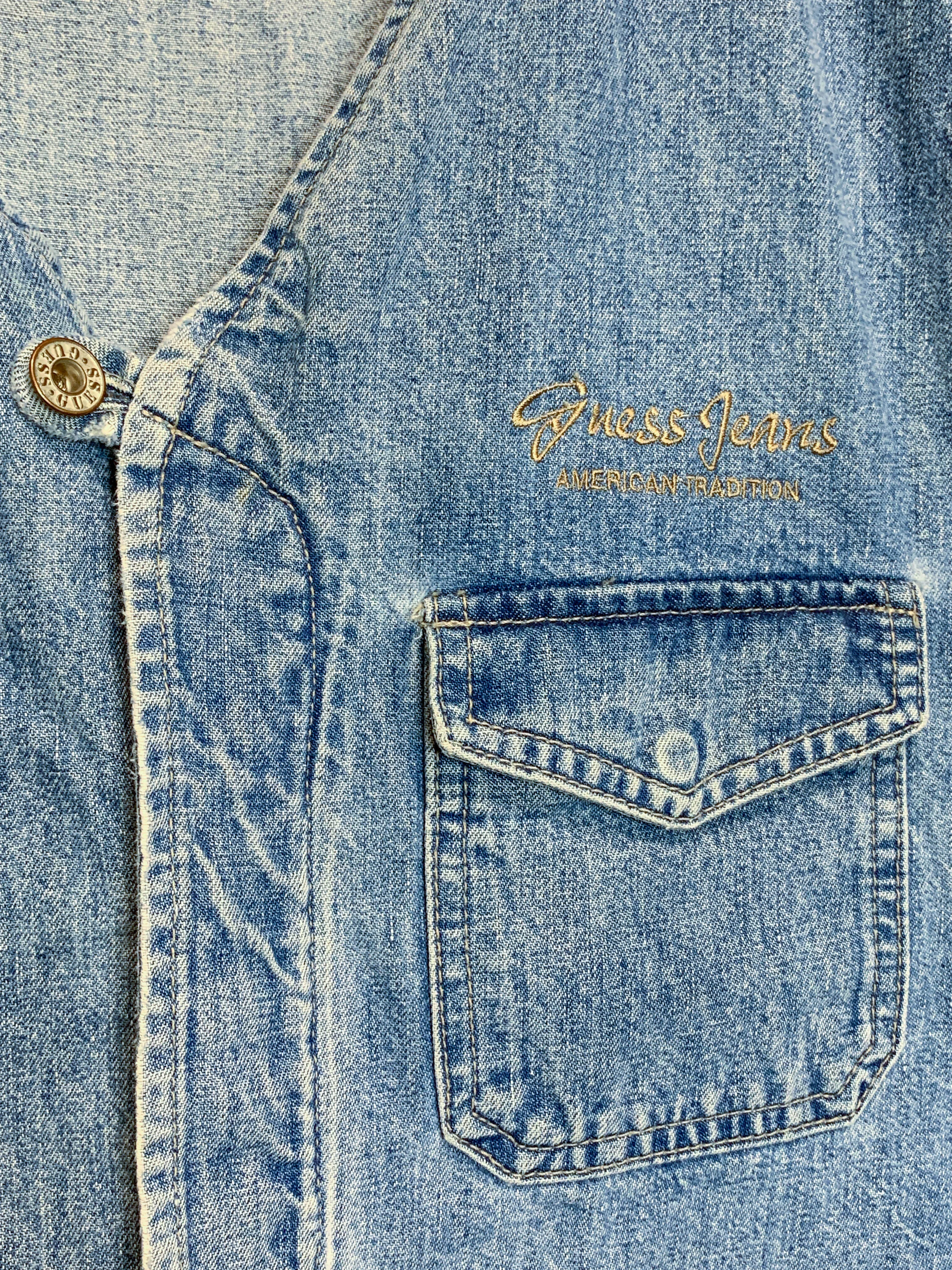 "1 of 1" Mickey Mouse Denim Guess Vest (L)