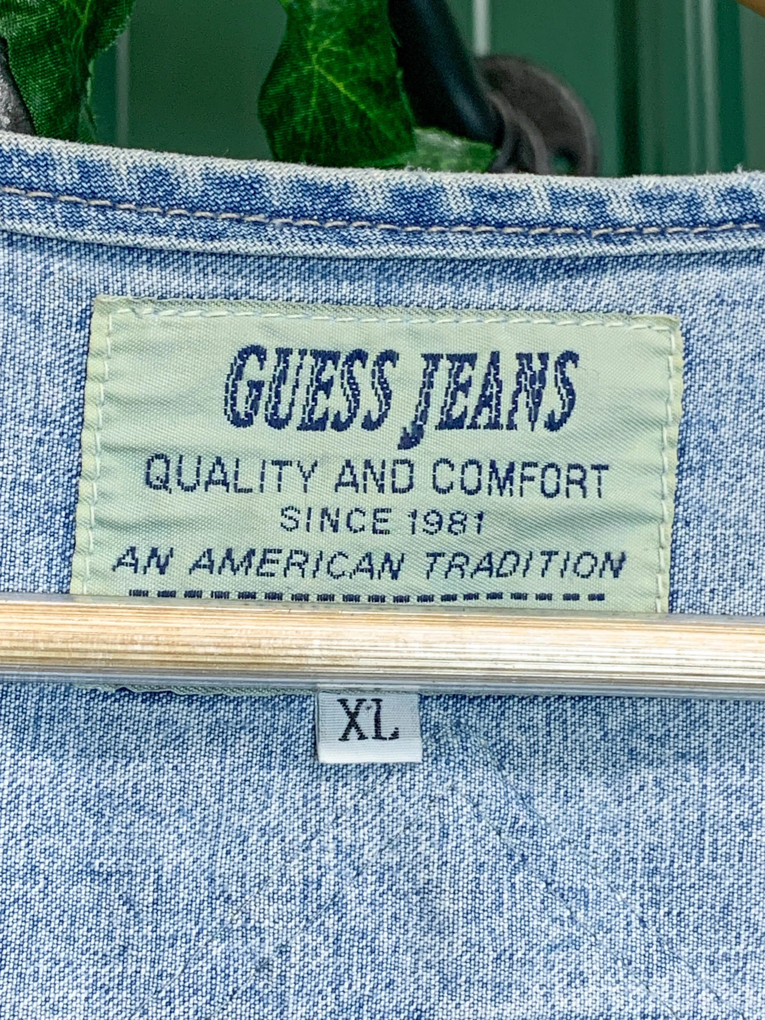 "1 of 1" Mickey Mouse Denim Guess Vest (L)