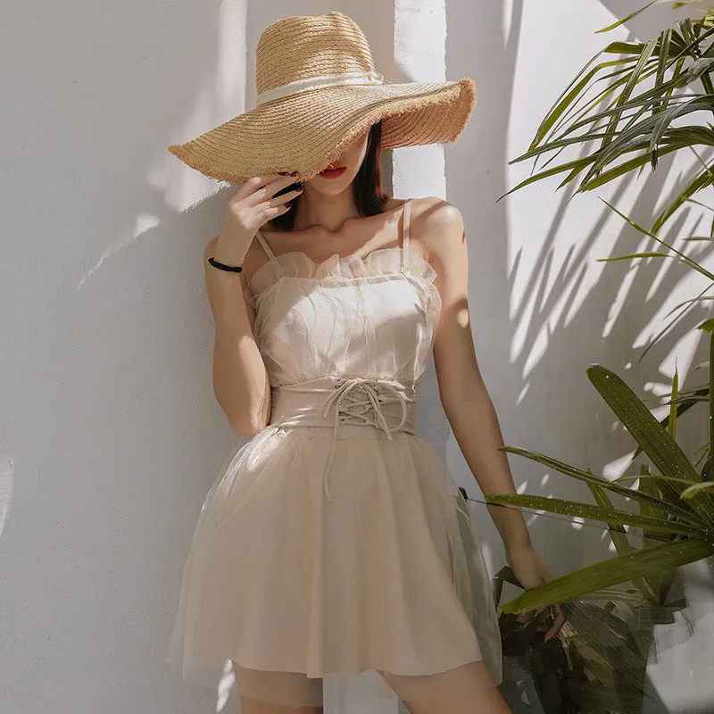 "MESH LACE STRAP SLING" SWIMSUIT N052002
